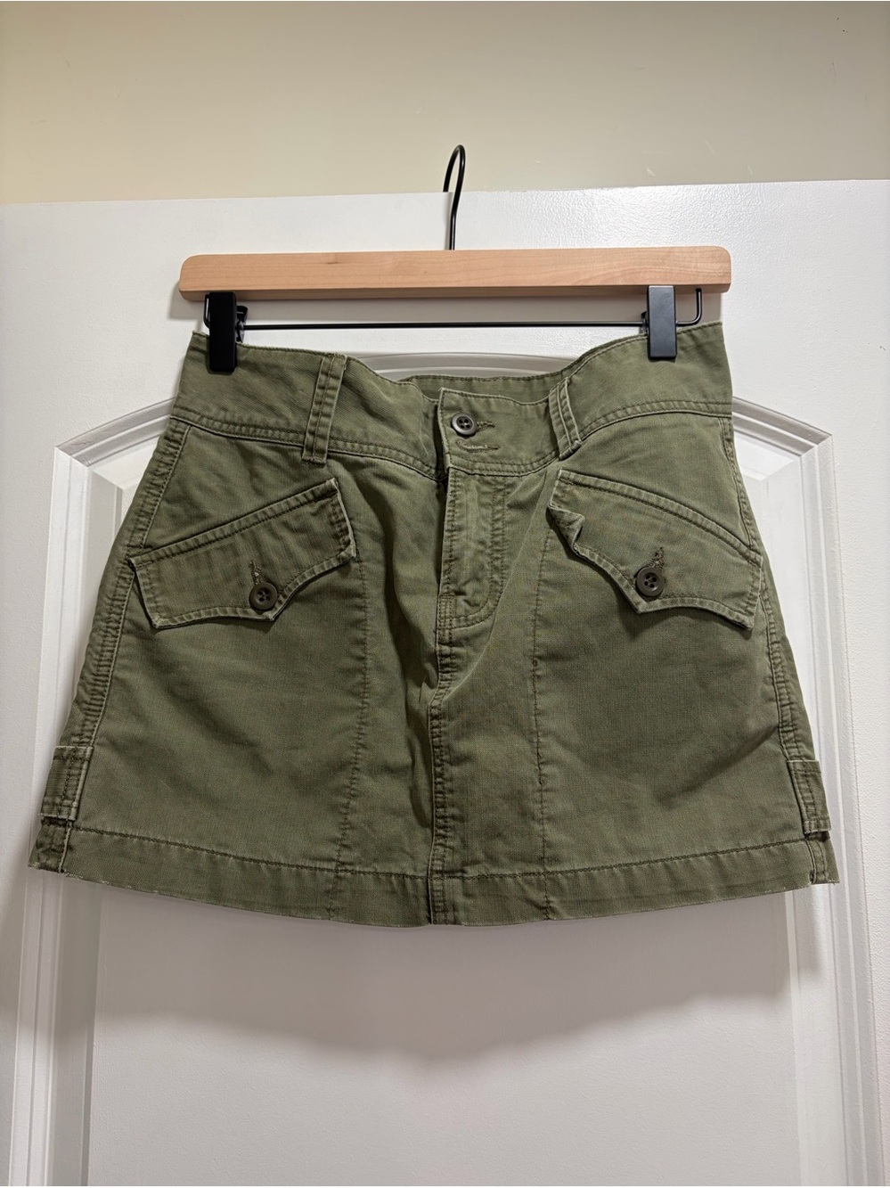 Vintage Lucky Brand Y2K Cargo Mini Skirt Green Size 2 / 26